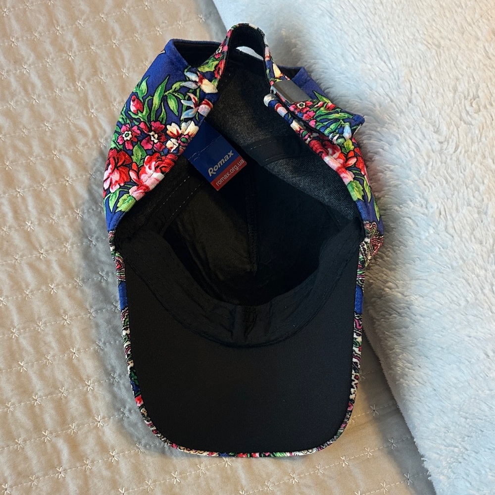 Blue Floral Baseball Cap - Picture 4 of 7